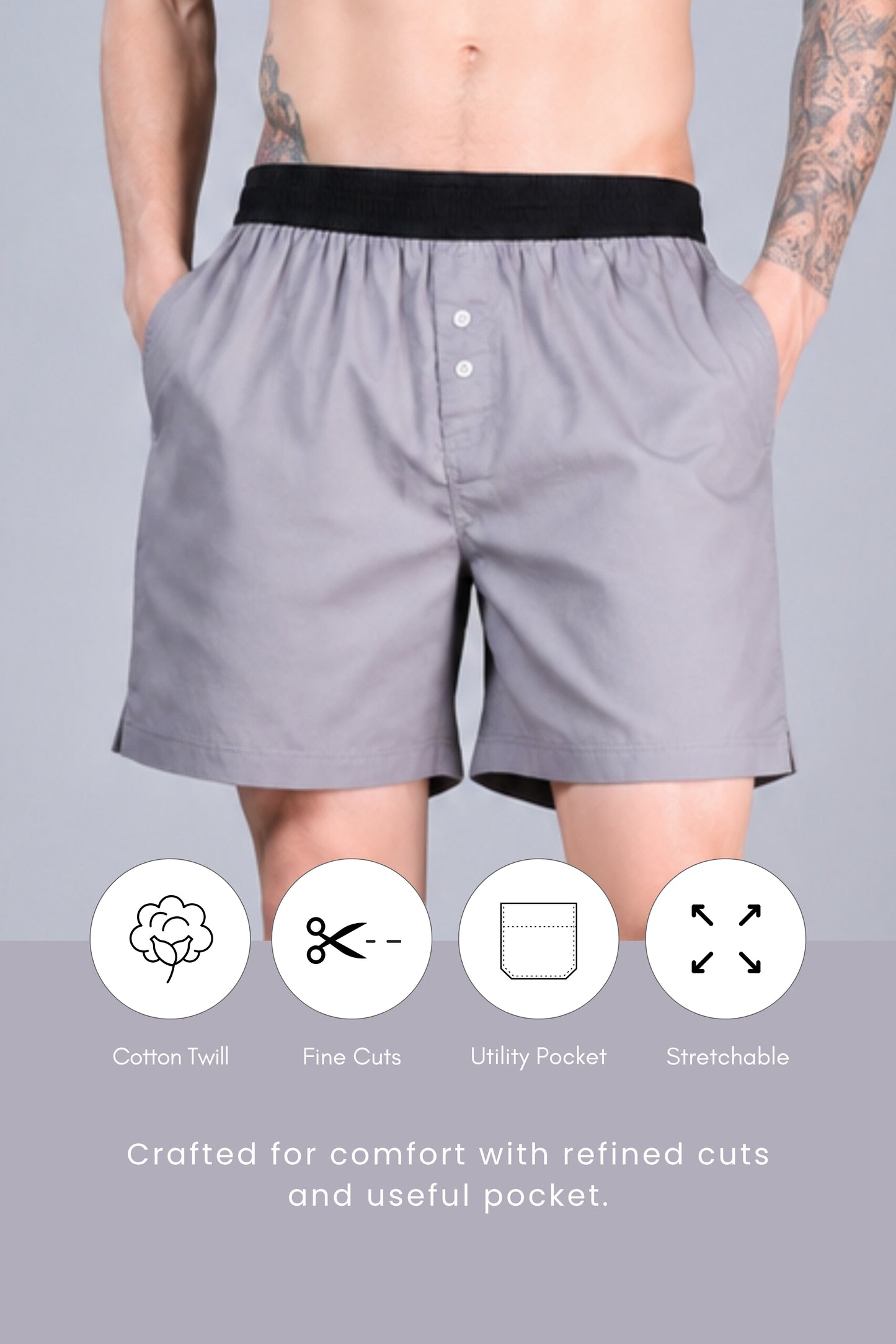 Light Grey - Bare Comfort Boxer
