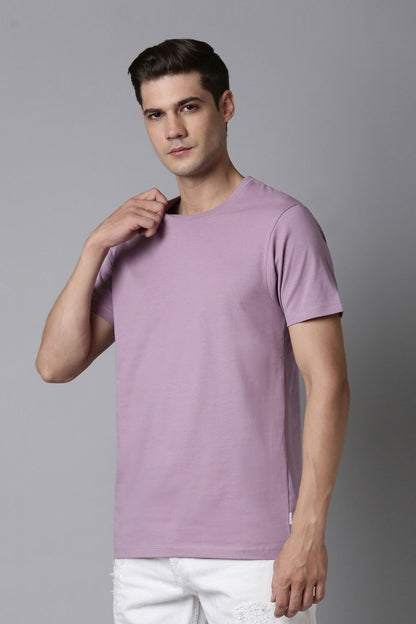 Purple Cotton IQ Basics T-SHIRT Maxzone Clothing 36/S