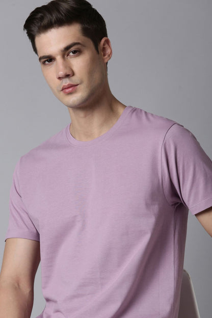 Purple Cotton IQ Basics T-SHIRT Maxzone Clothing