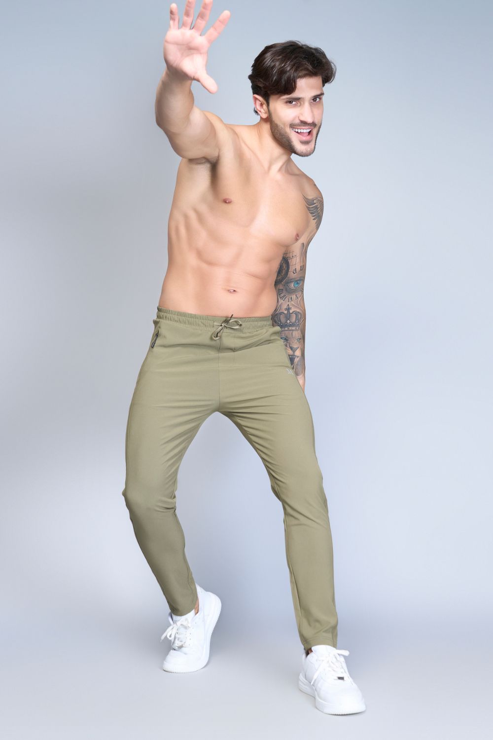 Drawstring Olive Green 365 Track Pant  Maxzone Clothing   