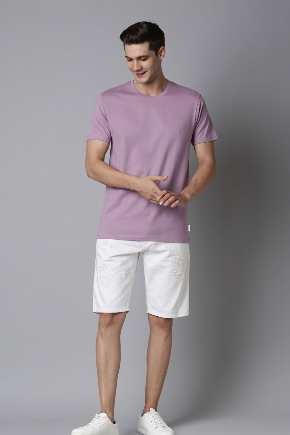 Purple Cotton IQ Basics T-SHIRT Maxzone Clothing