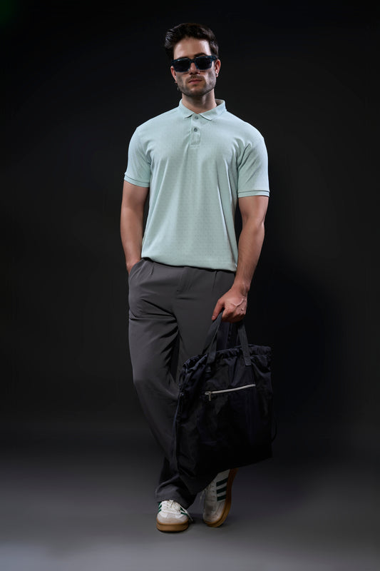 Coral Blue - Structure Knit Smart Tech Polo