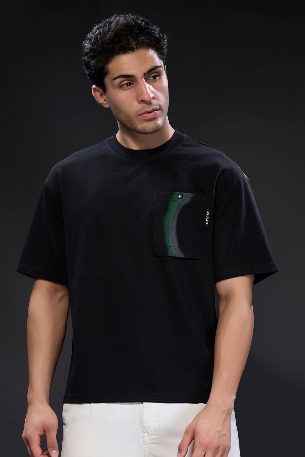 Black Attitude Print - Oversize T-shirt