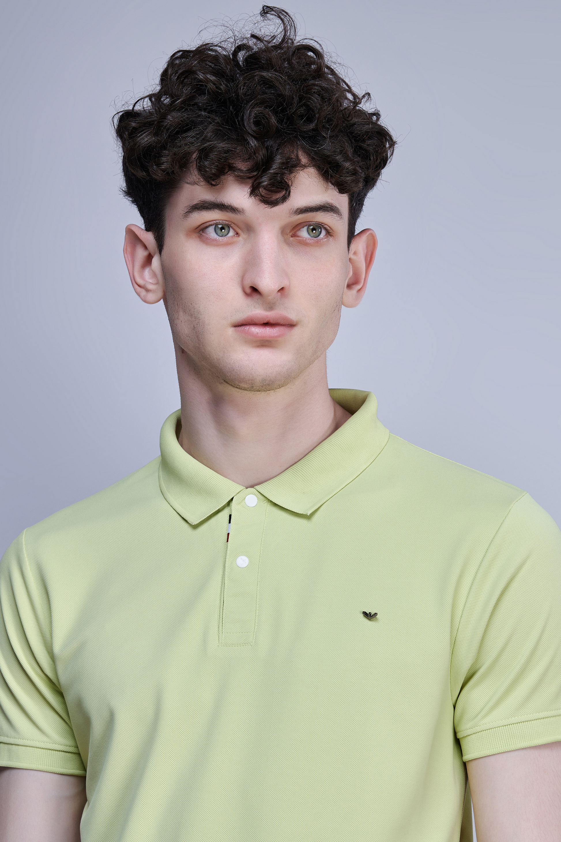 Lawrel-green Crepe Polo T-shirt  Maxzone Clothing M  