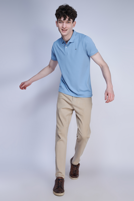 Shop Men's Ultra-marine Polo T-shirt-front Moxzone Clothing