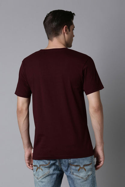 Heng Maroon Cotton IQ Basics T-SHIRT Maxzone Clothing