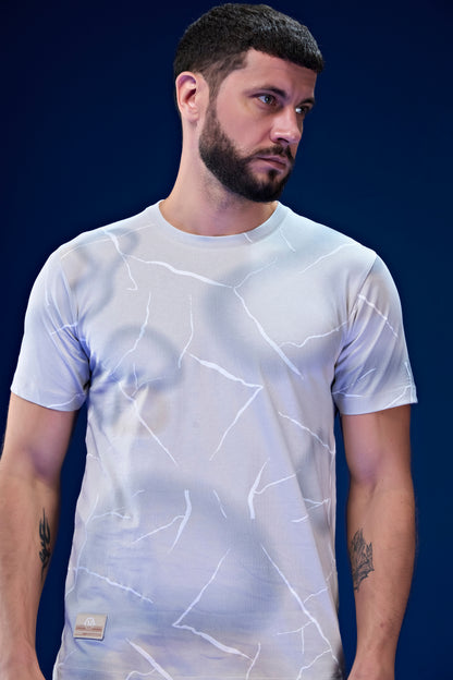 Cloud Grey - AOP Round Neck T-shirt