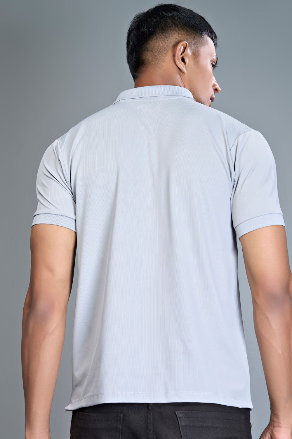 3 Buttons Polo Tshirt - LT. Grey  Maxzone Clothing   