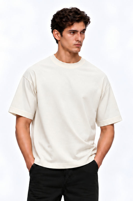 Cream - 24*7 Oversize T-shirt