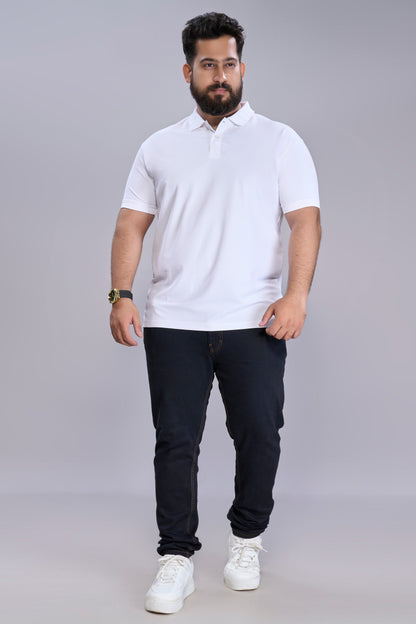 White - Smart Tech Polo Plus Size