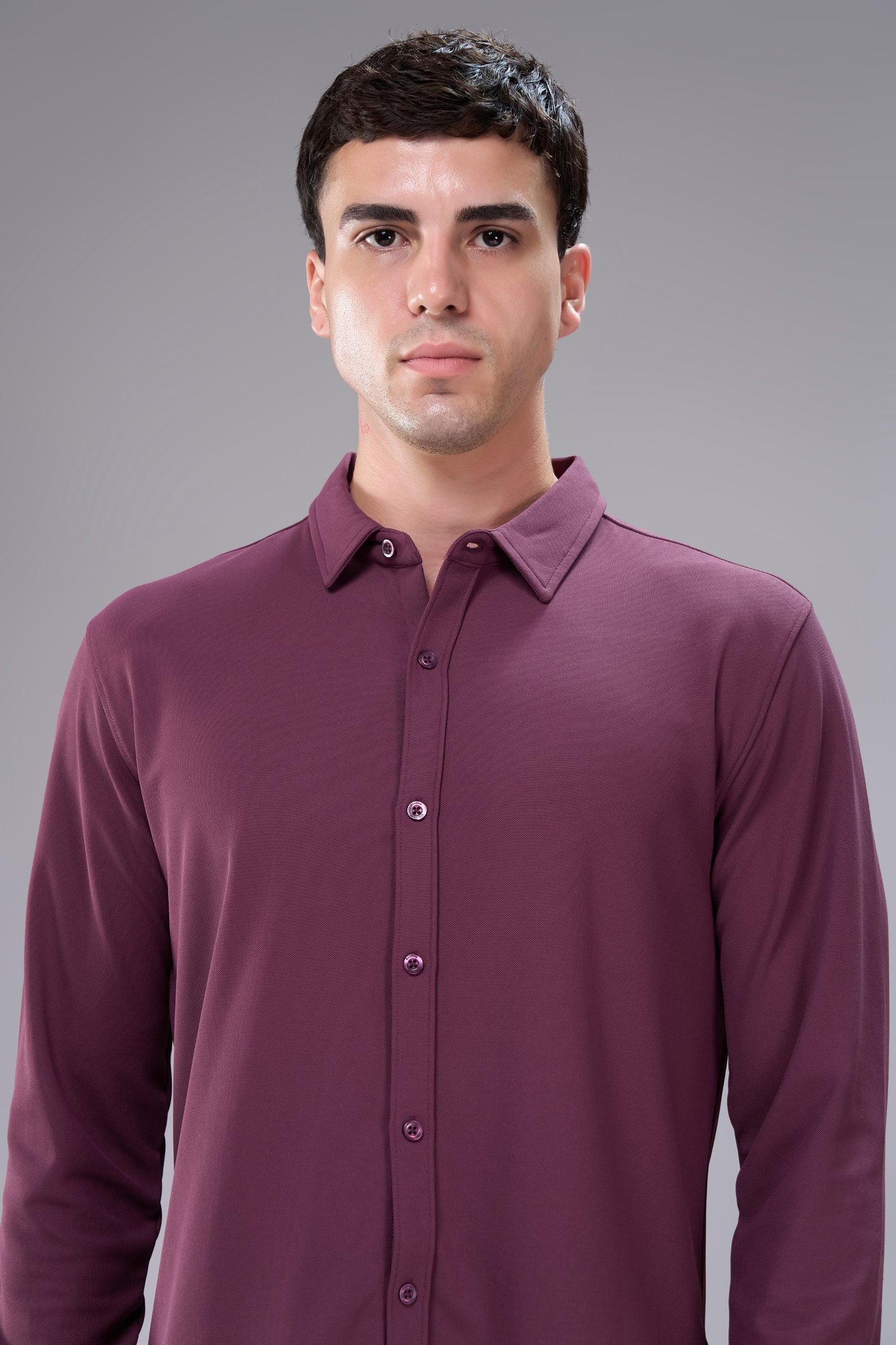 Wine Smart Tech Full Sleeve Shirt