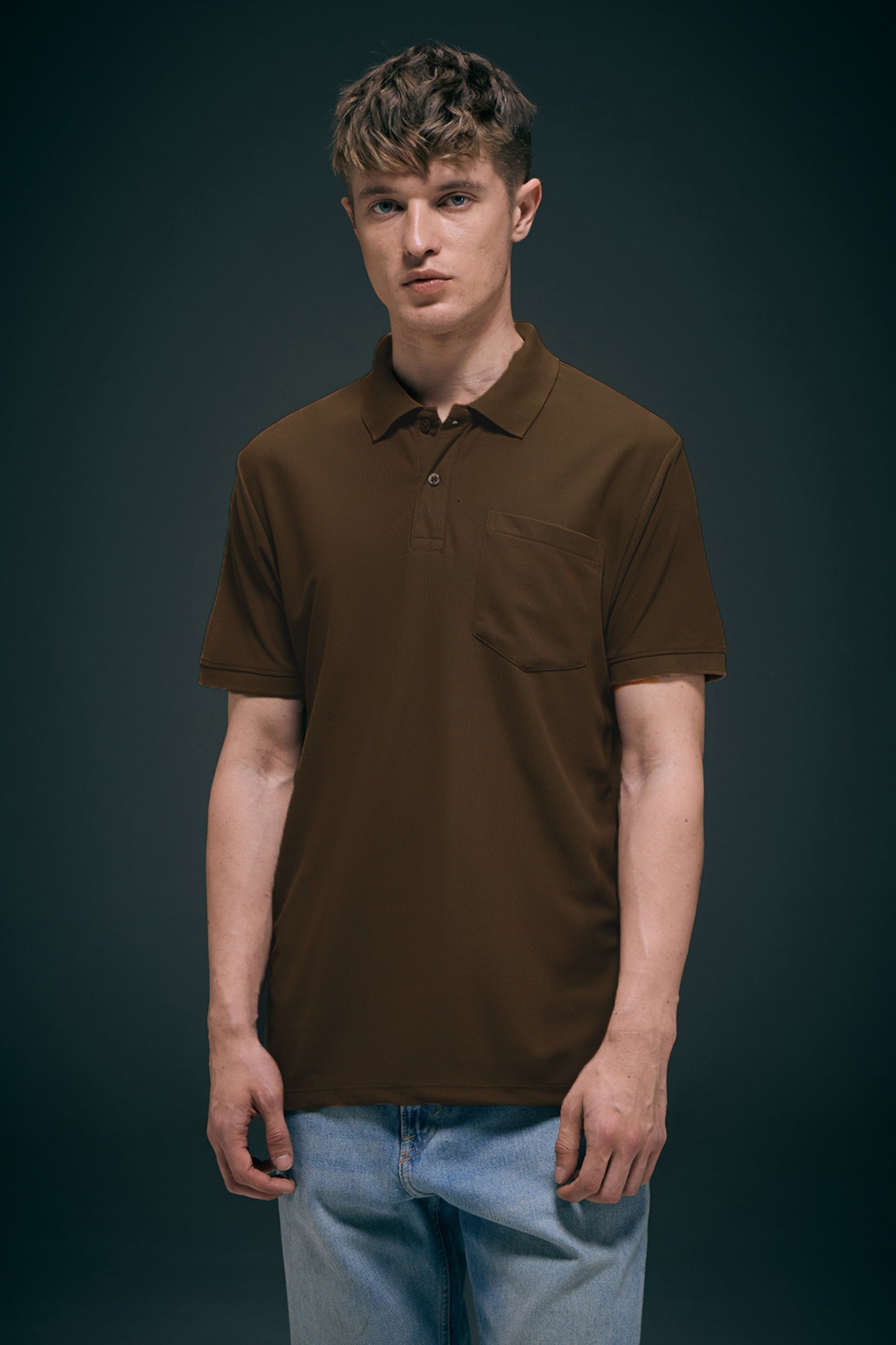 Coffee Brown - Smart Tech Pocket Polo