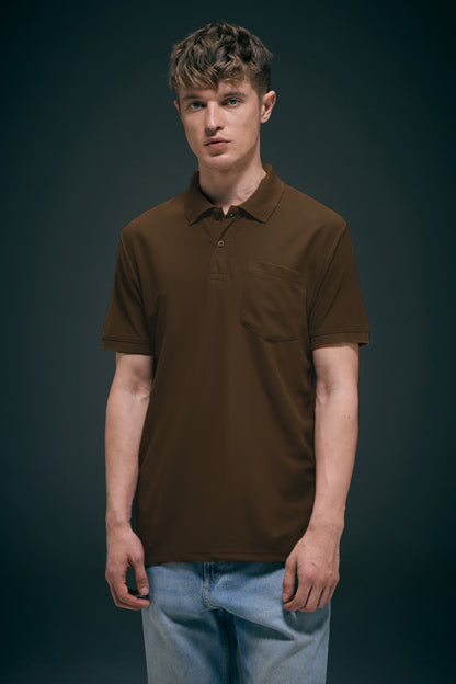 Coffee Brown - Smart Tech Pocket Polo