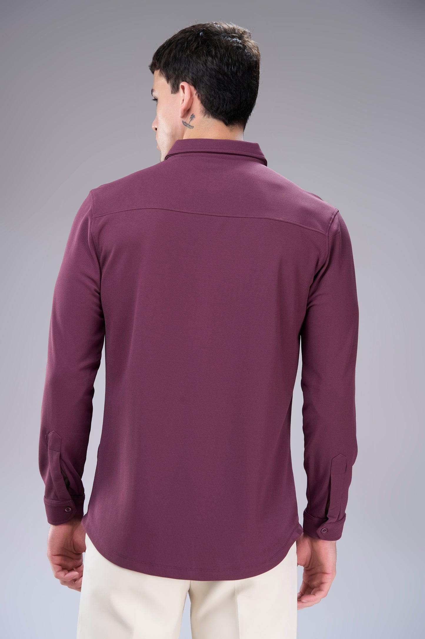 Wine Smart Tech Full Sleeve Shirt