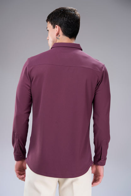Wine Smart Tech Full Sleeve Shirt