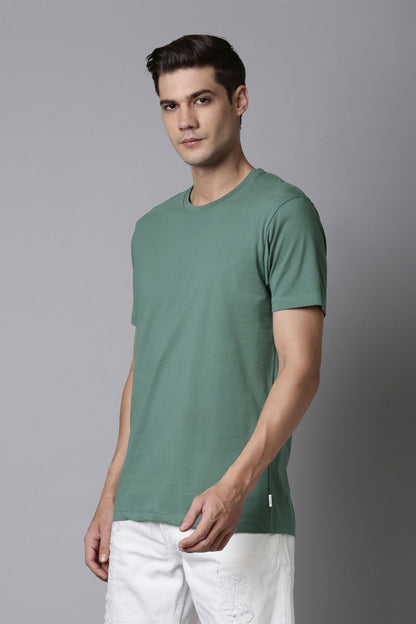 Light Green Cotton IQ Basics T-SHIRT Maxzone Clothing 36/S