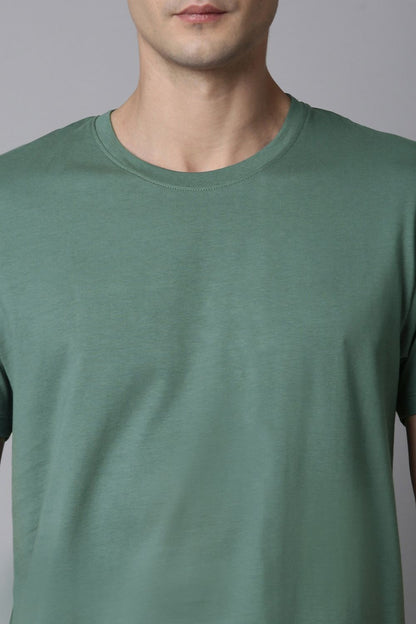 Light Green Cotton IQ Basics T-SHIRT Maxzone Clothing