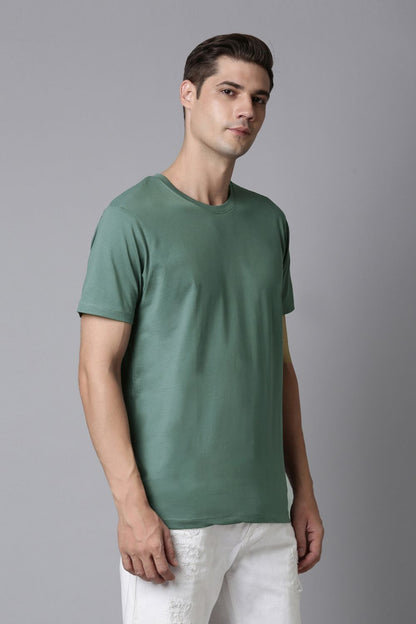 Light Green Cotton IQ Basics T-SHIRT Maxzone Clothing