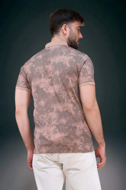 Dusty Mauve - Aurelis Aop Polo T-shirt
