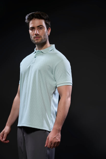 Coral Blue - Structure Knit Smart Tech Polo