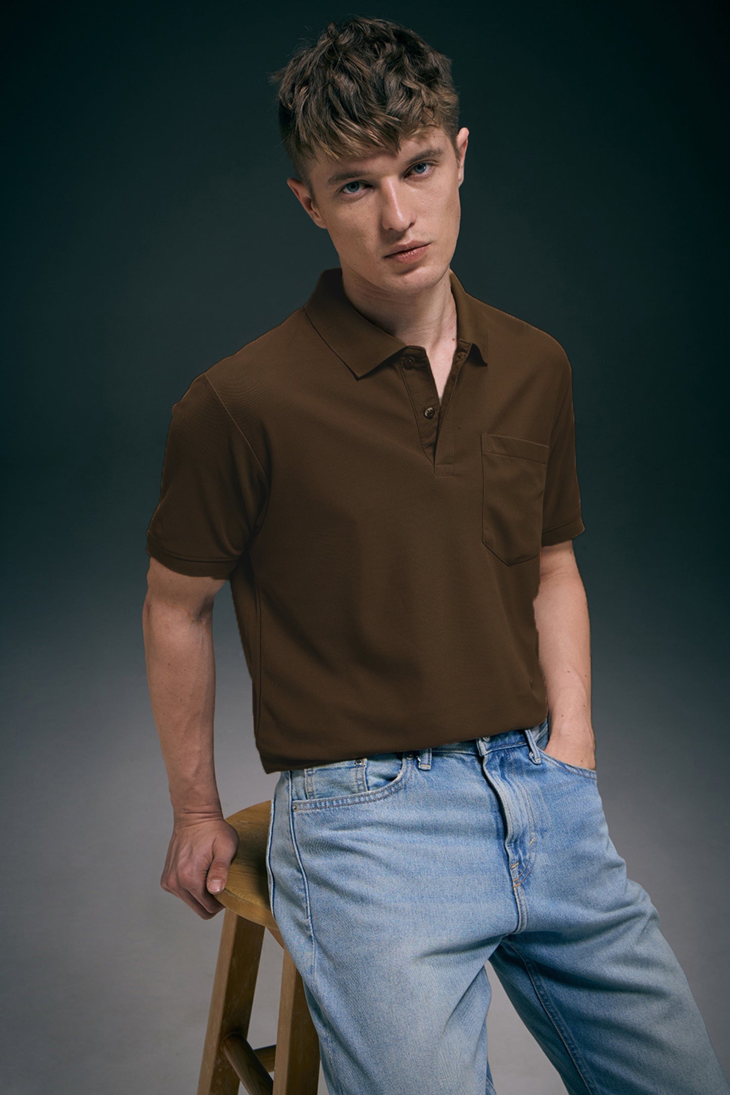Coffee Brown - Smart Tech Pocket Polo