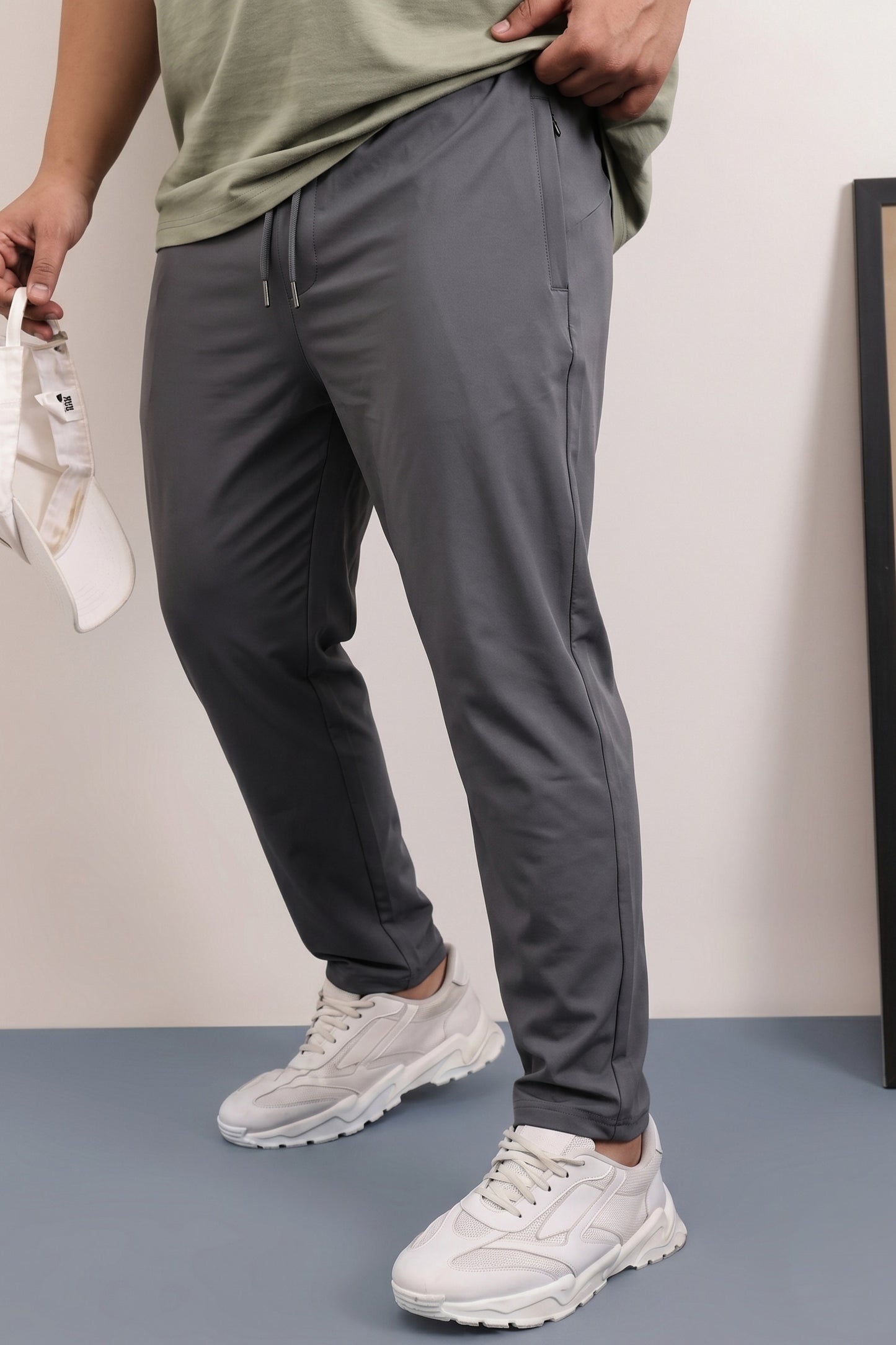 Charcoal - Motion 365 Track Pant Plus Size