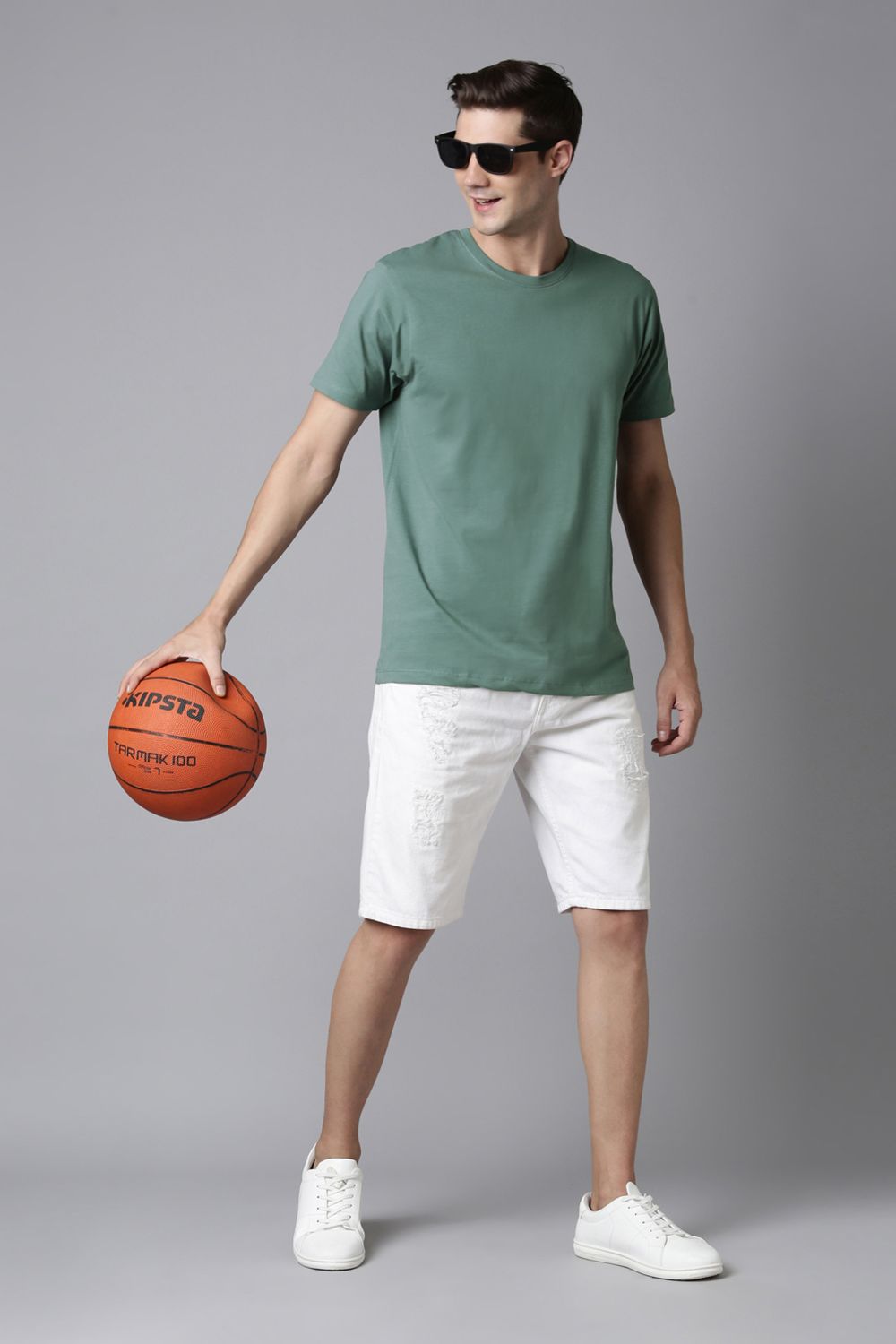 Light Green Solid t-shirt T-SHIRT Maxzone Clothing   