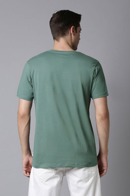 Light Green Cotton IQ Basics T-SHIRT Maxzone Clothing