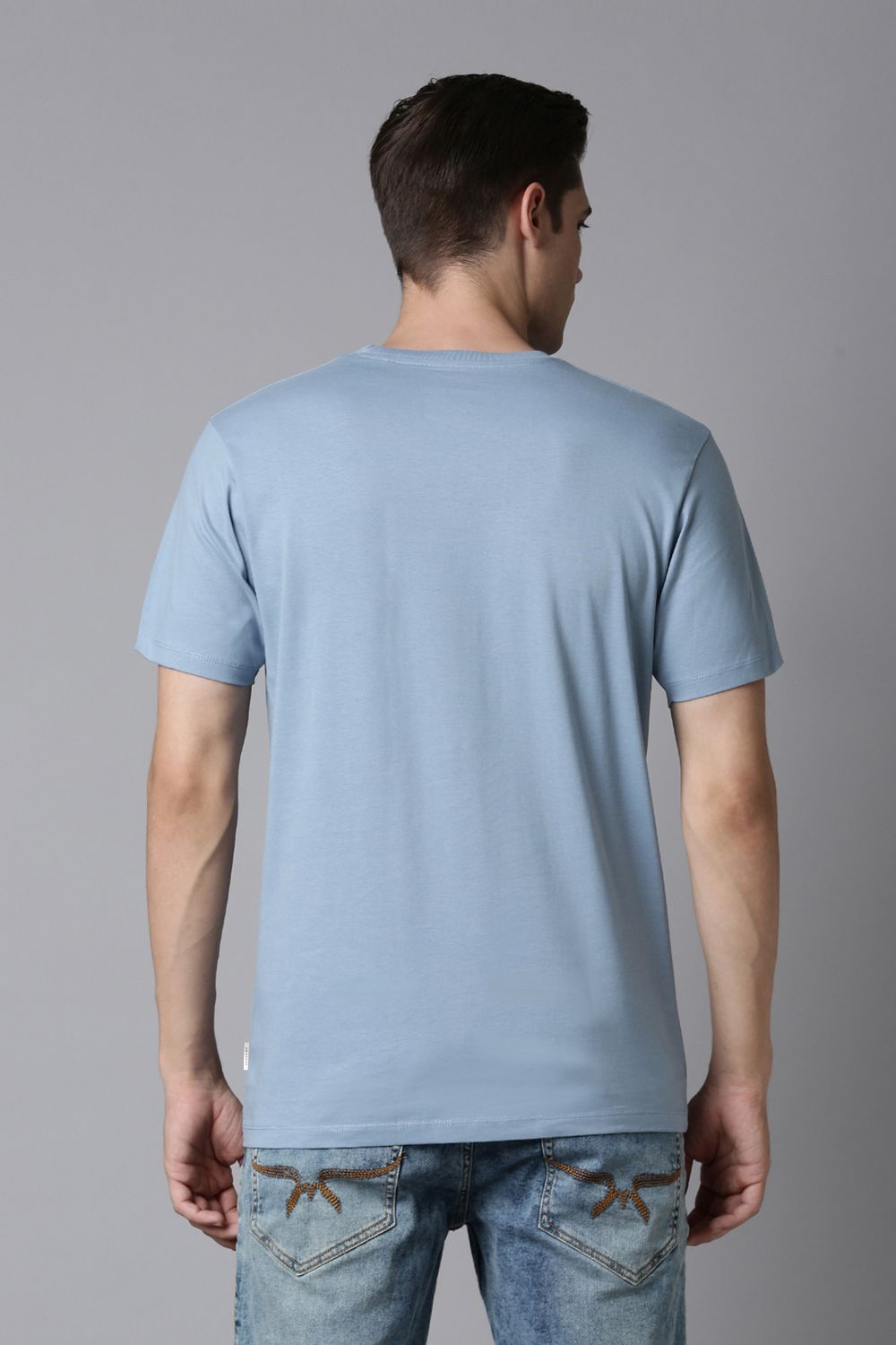 Blue - Solid t-shirt  Maxzone Clothing   