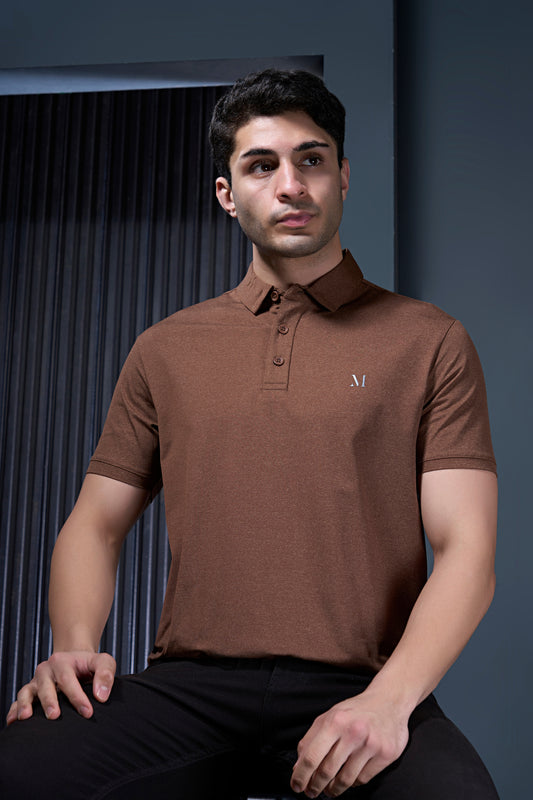 Brown Duracool Polo