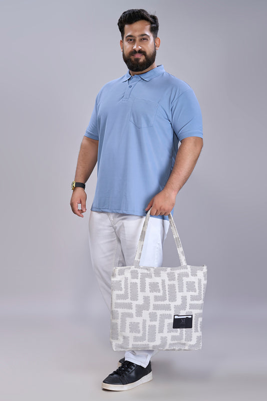Light Blue - Smart Tech Pocket Polo Plus Size