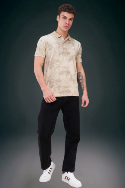 Almond Beige - Aurelis Aop Polo T-shirt
