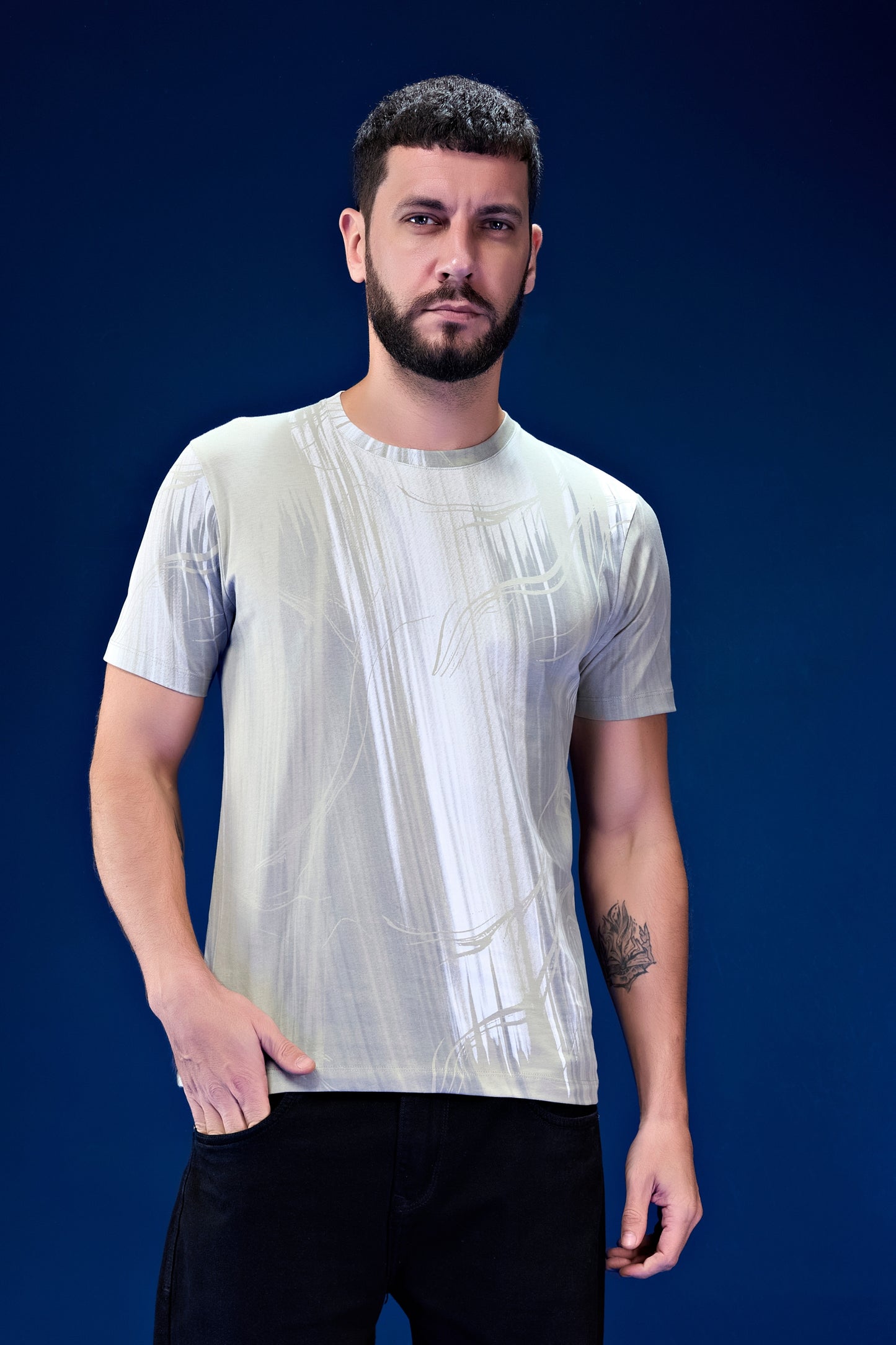 Sage Green - AOP Round Neck T-shirt