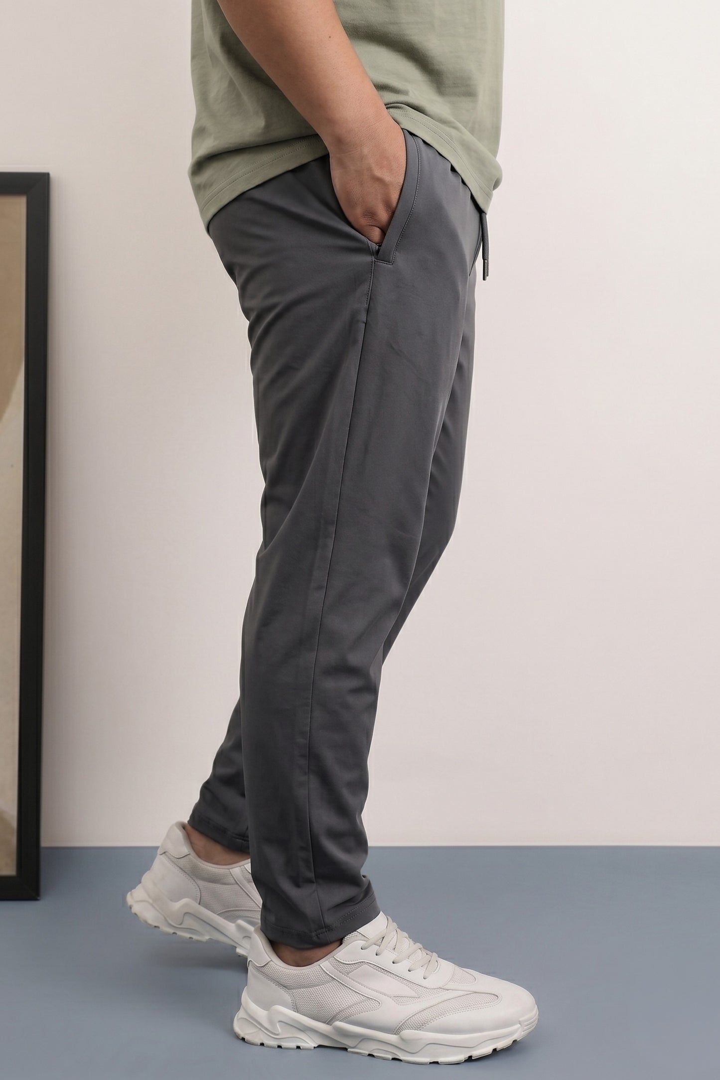 Charcoal - Motion 365 Track Pant Plus Size