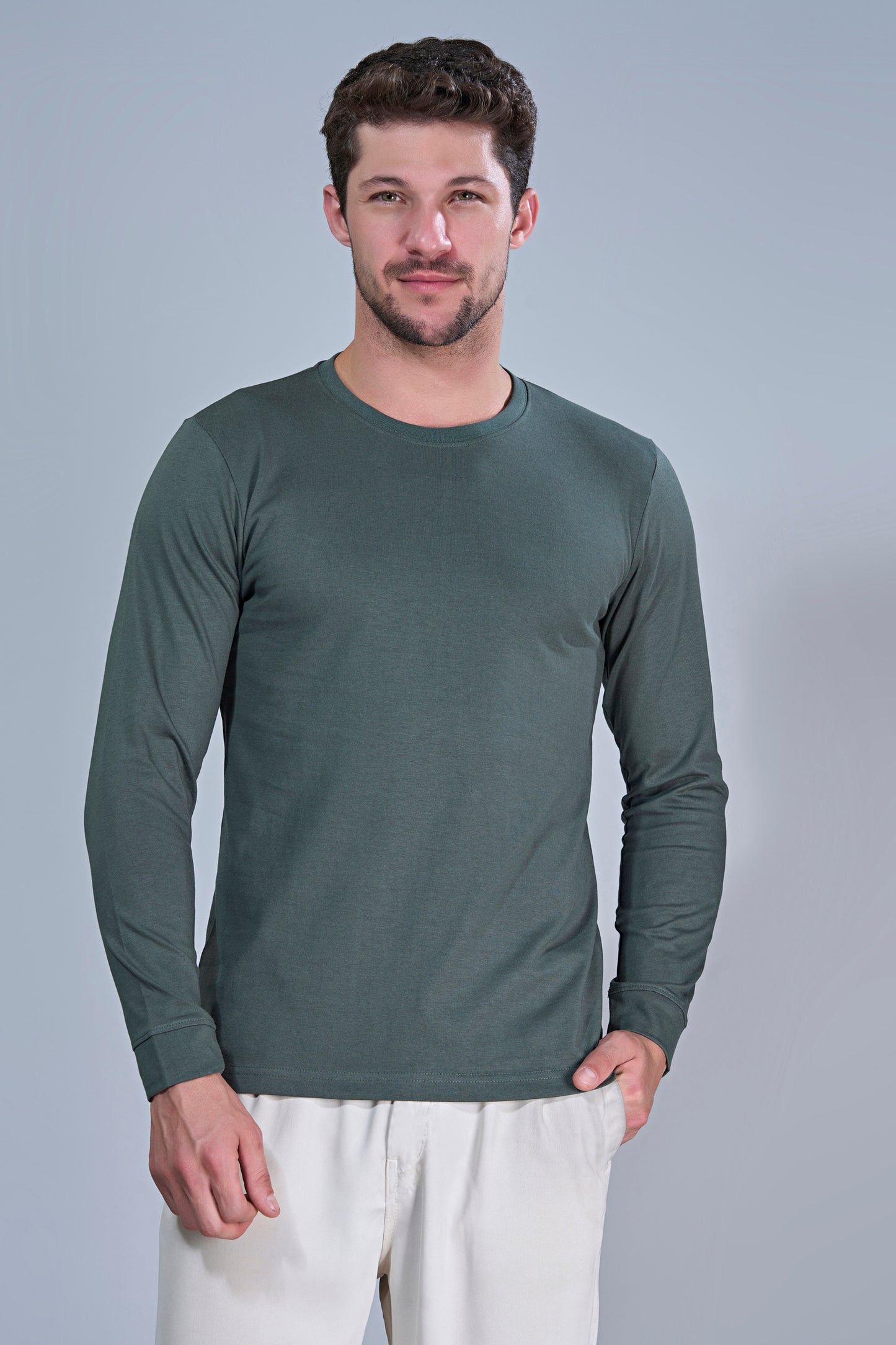 Dark Green Cotton IQ Full Sleeve
