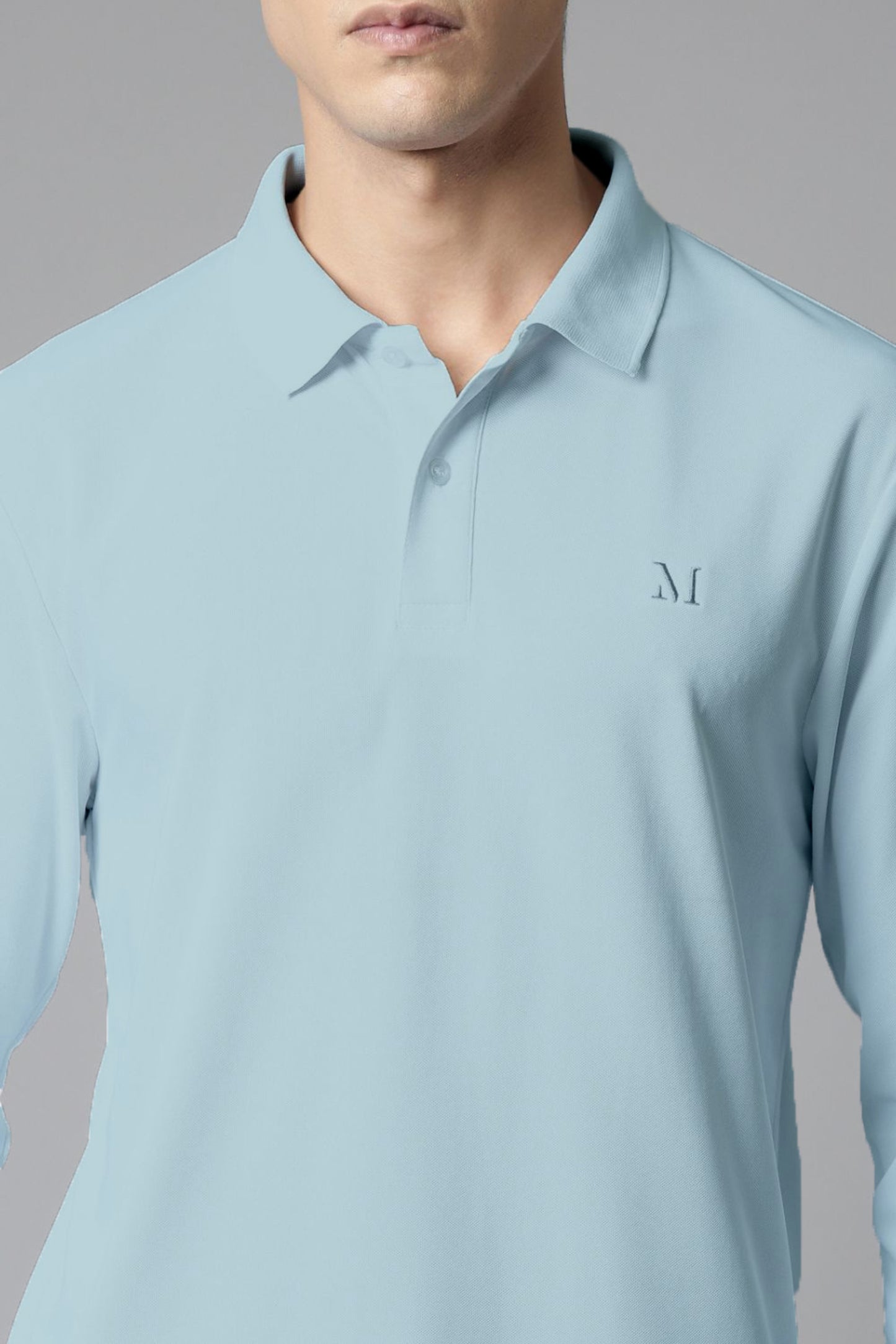 Sea Foam Full Sleeve Smart Tech Polo
