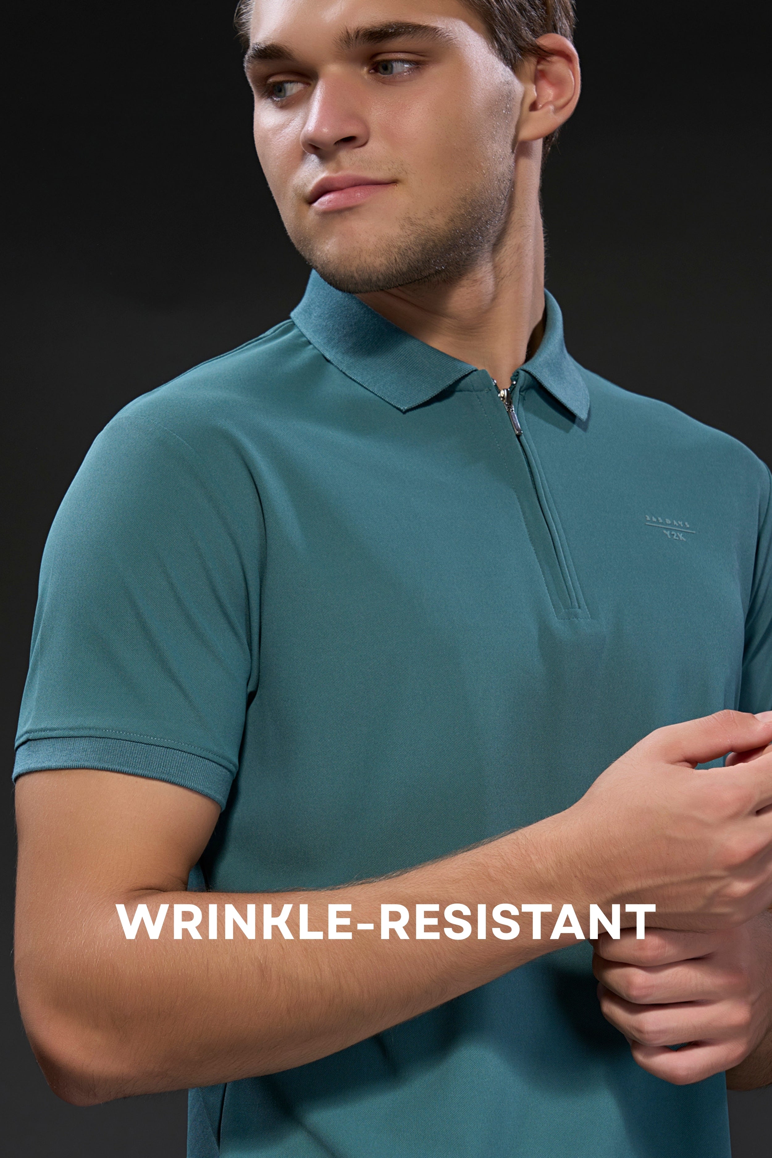 Dark Green 365 Days Y2K Polo T-shirt – Maxzone Clothing