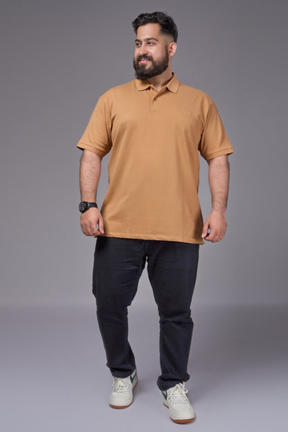 Burnt Orange - Cotton Pique Polo Plus Size