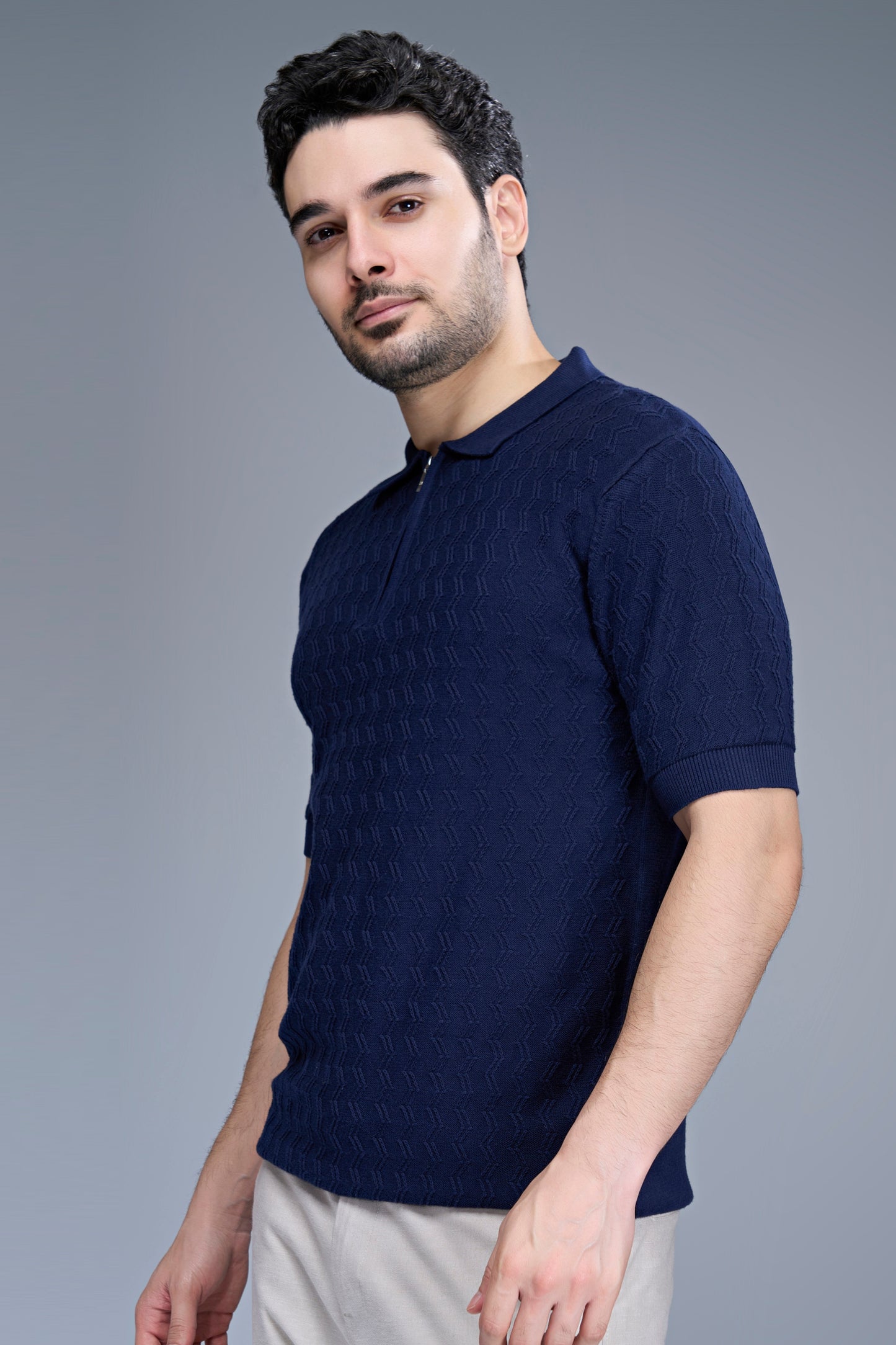 Atlantic Teal - Luxe Knitted Polo Maxzone Clothing