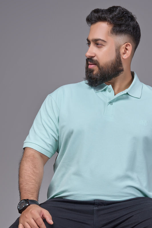 Seashell - Cotton Pique Polo Plus Size