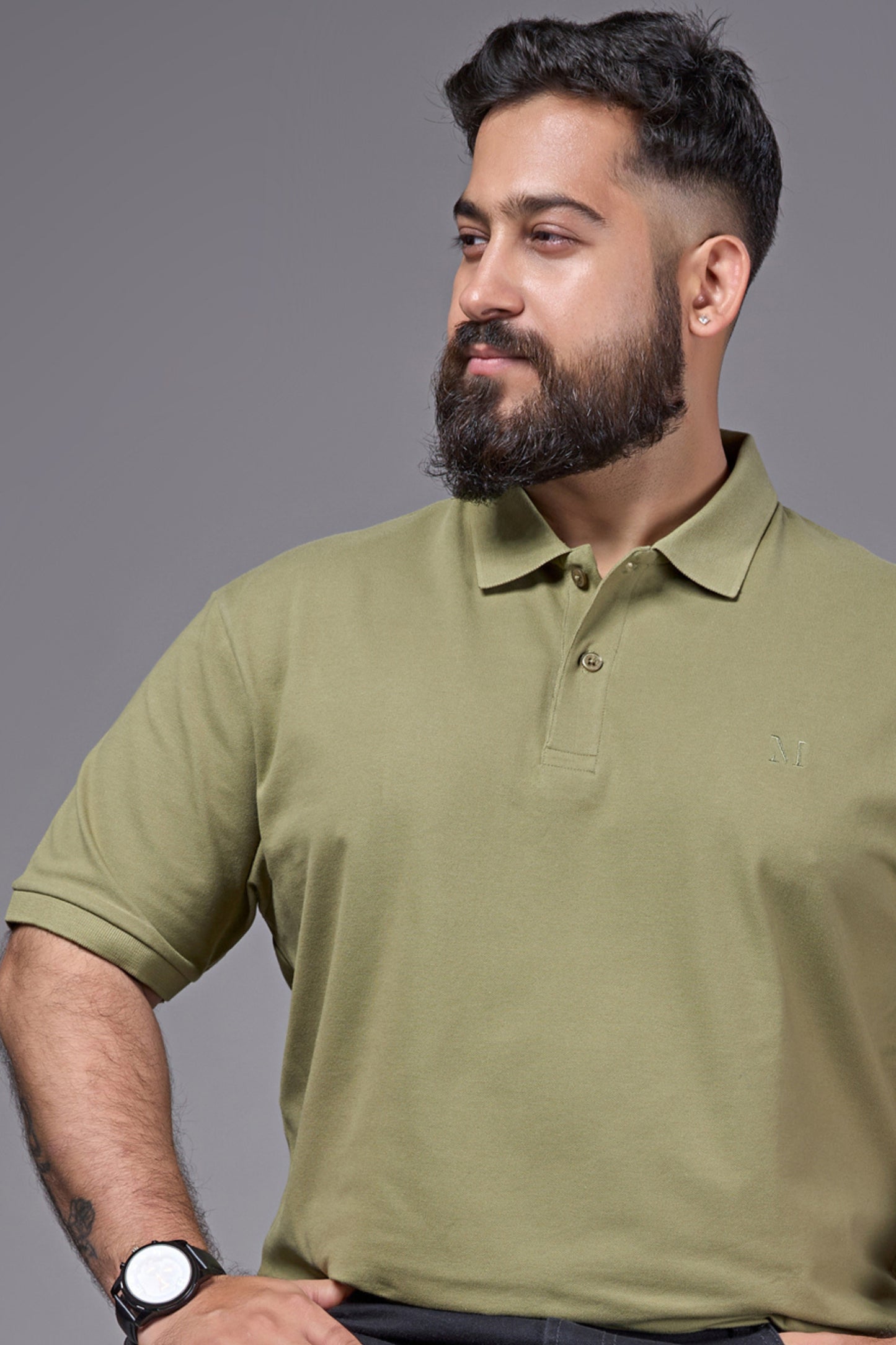 Forest - Cotton Pique Polo Plus Size