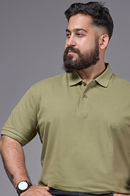 Forest - Cotton Pique Polo Plus Size