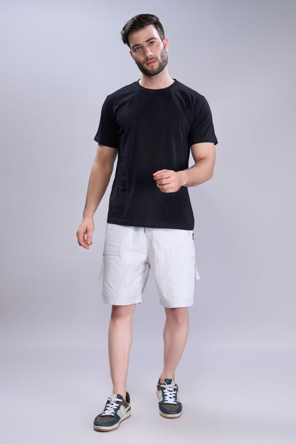 Grey  - Cargo Zip Pocket Shorts
