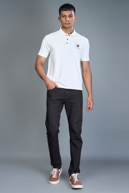 3 Buttons Polo Tshirt - White  Maxzone Clothing   