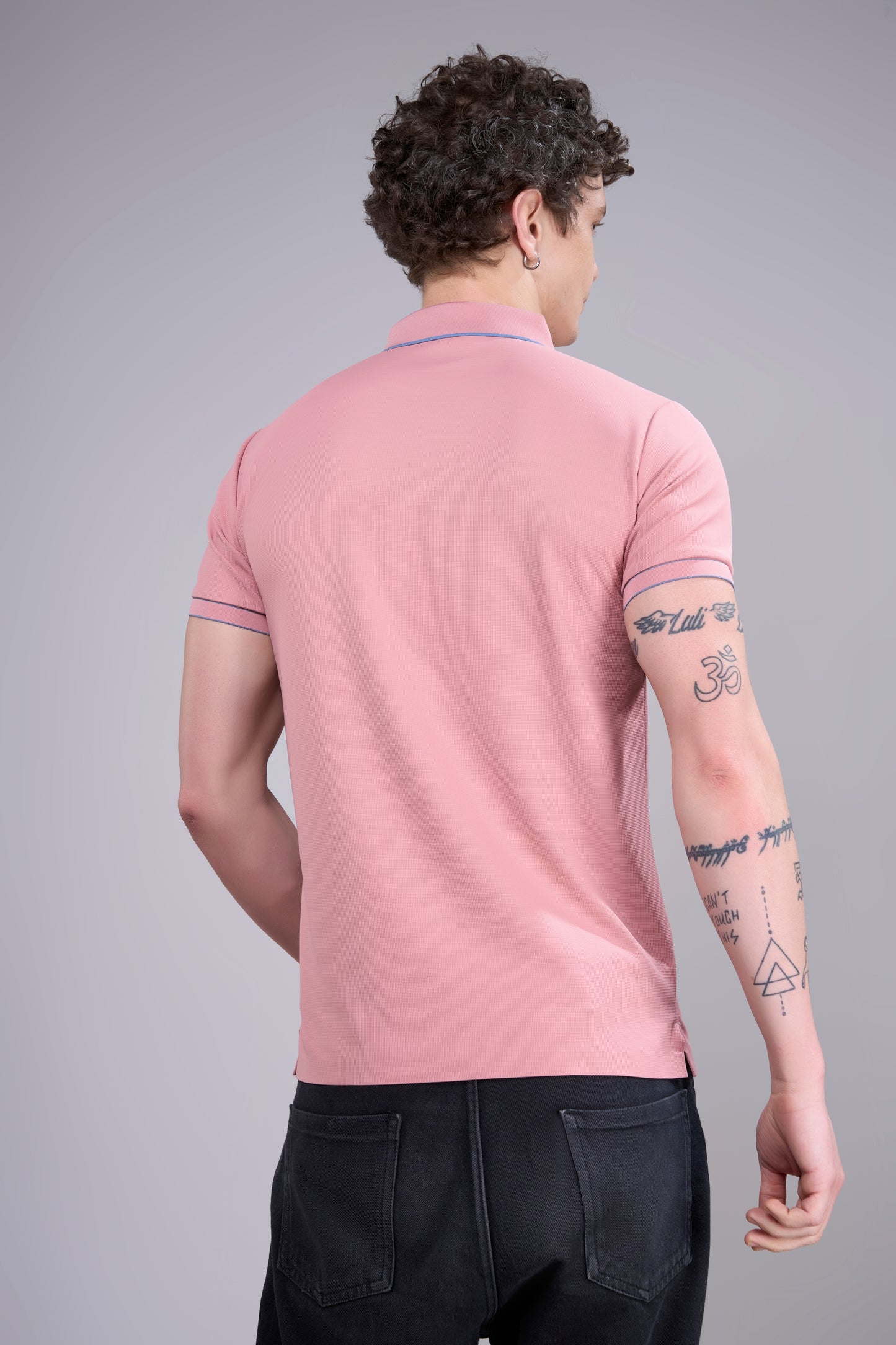 Light Pink - Stitchless Zipper Polo
