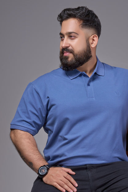 M.Blue - Cotton Pique Polo Plus Size