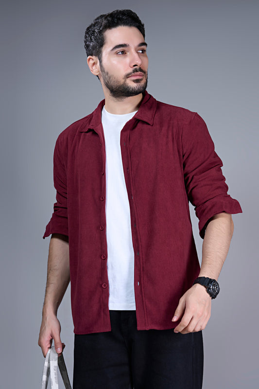 Maroon - Corduroy Shirt
