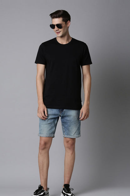 Black Cotton IQ Basics T-SHIRT Maxzone Clothing