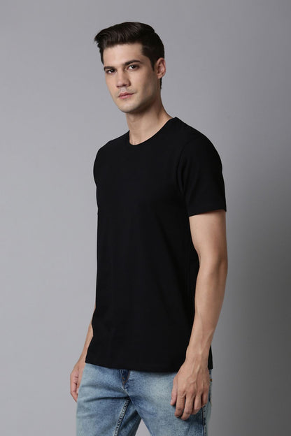 Black Cotton IQ Basics T-SHIRT Maxzone Clothing