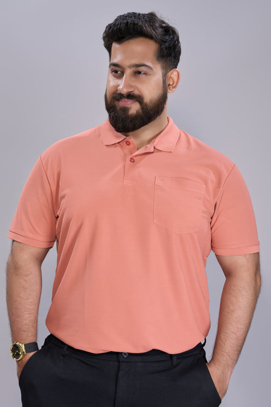 Light Pink - Smart Tech Pocket Polo Plus Size